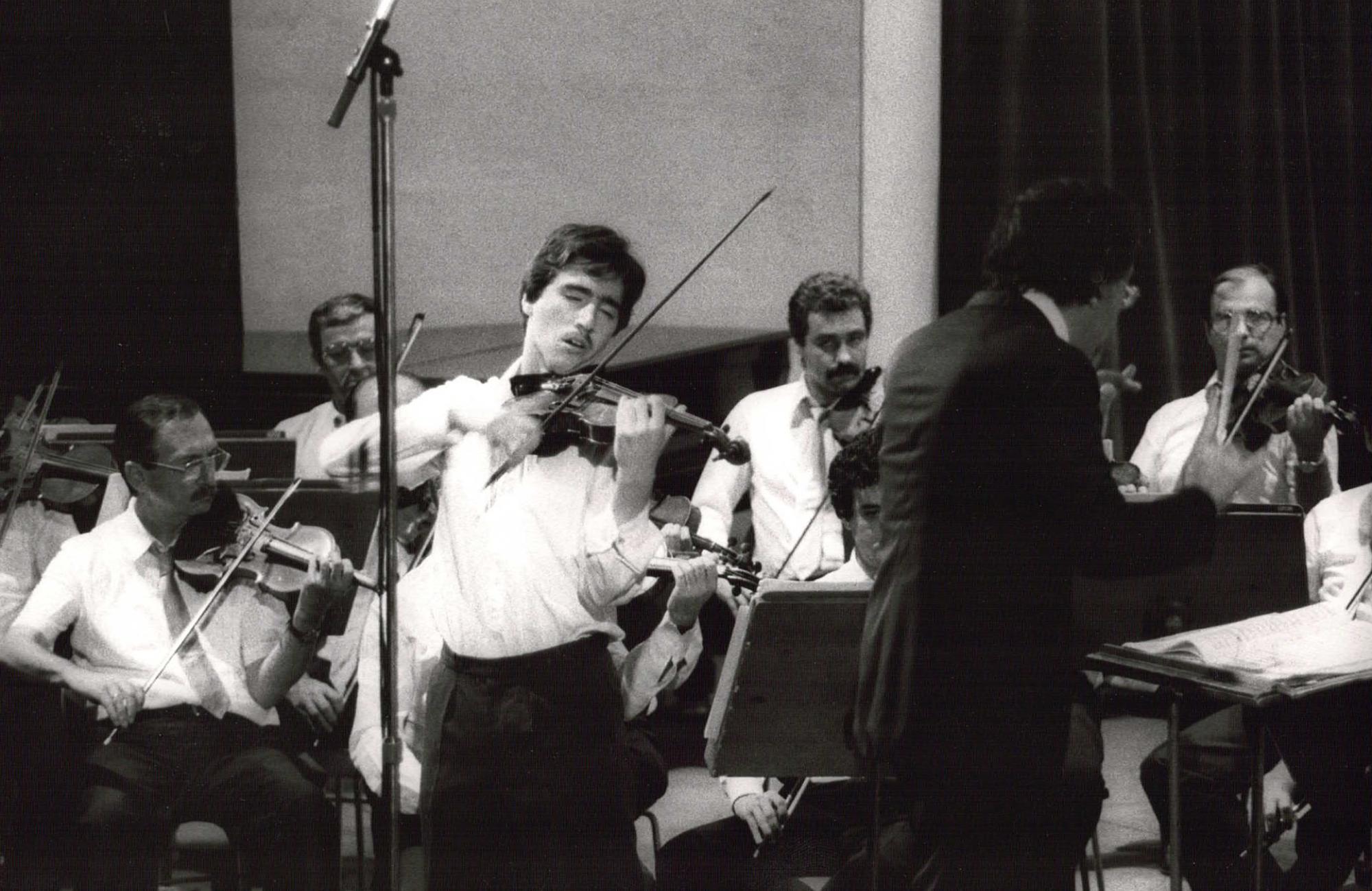 Esibizione di Dmitri Berlinski (1° premio) al Premio Paganini 1985