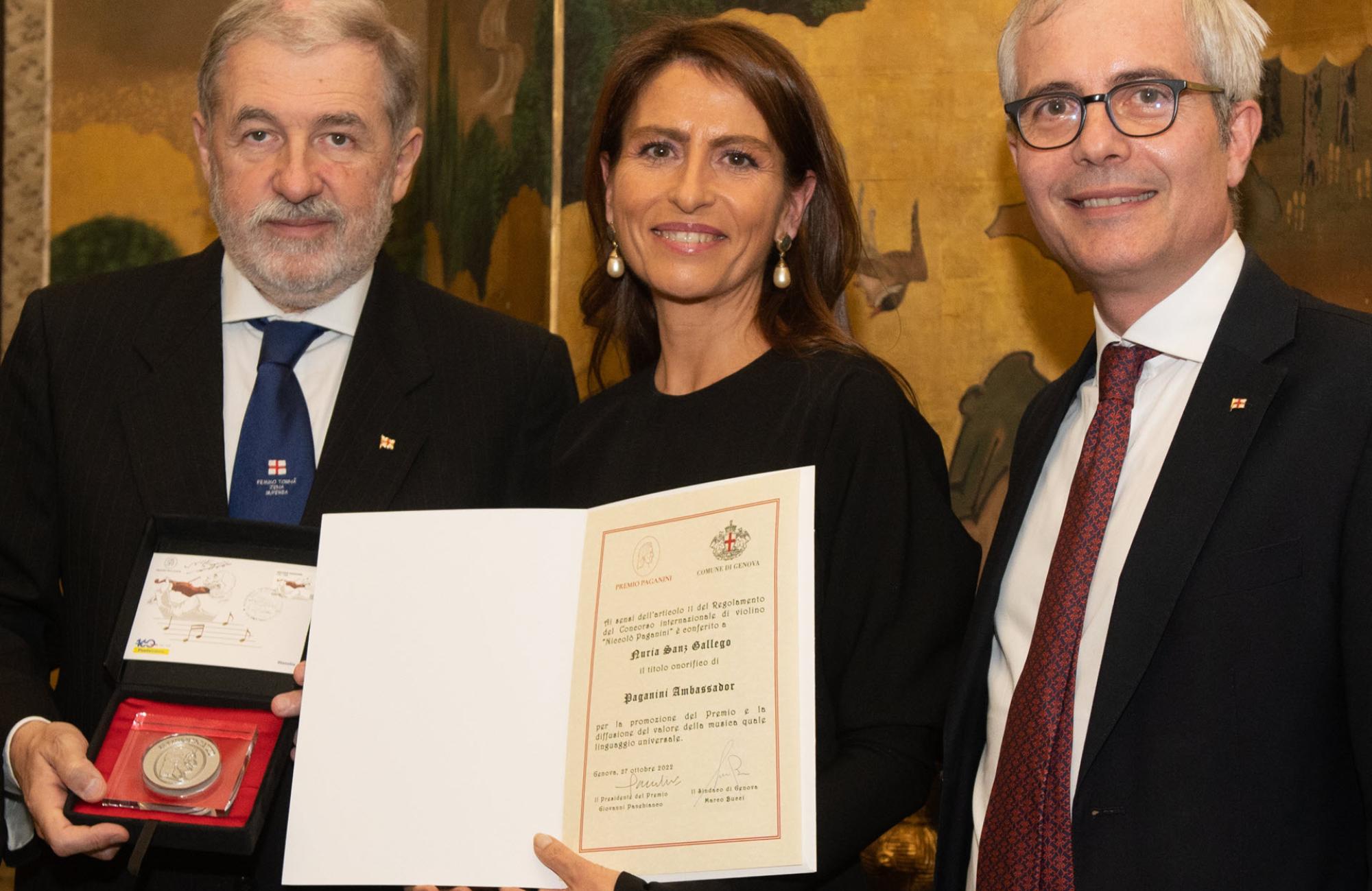 Nuria Sanz-Gallego, Direttrice Ufficio UNESCO a Il Cairo, nuovo "Paganini Ambassador"