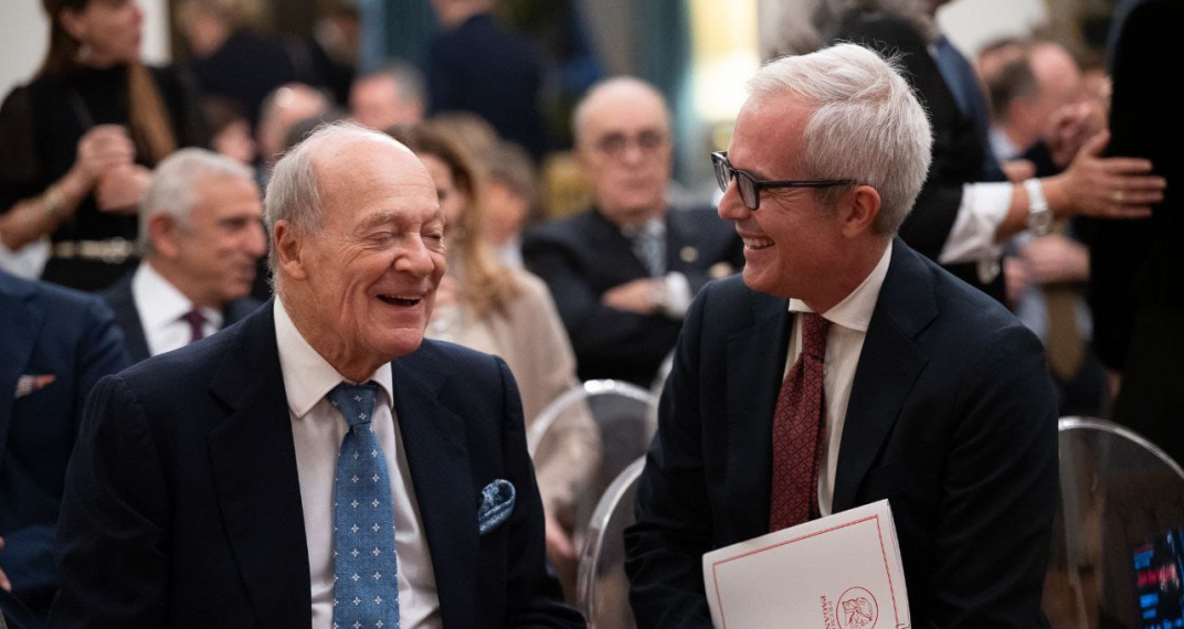 Il Presidente Giovanni Panebianco con il Principe Amyn Aga Khan
